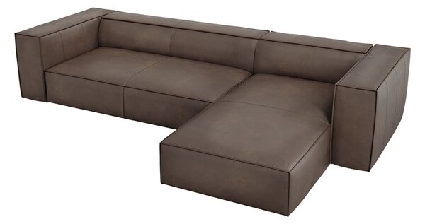 Brązowy skórzany narożnik (prawostronny) Madame – Windsor & Co Sofas