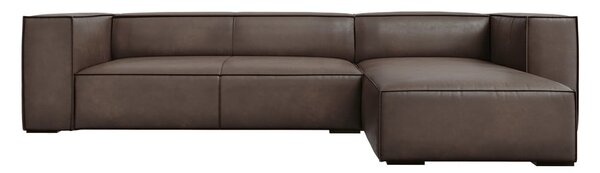 Brązowy skórzany narożnik (prawostronny) Madame – Windsor & Co Sofas