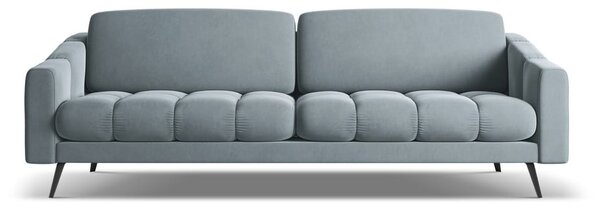 Jasnoniebieska aksamitna sofa 238 cm Nalu – Makamii