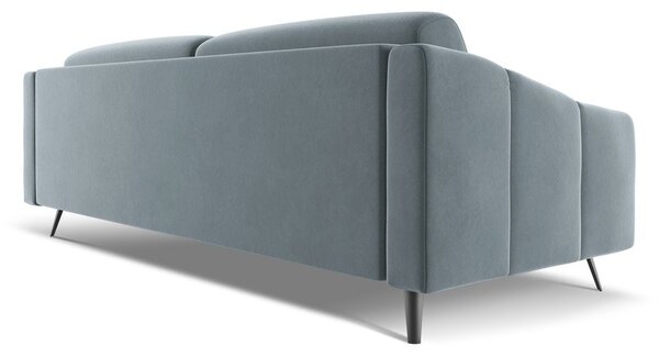 Jasnoniebieska aksamitna sofa 238 cm Nalu – Makamii