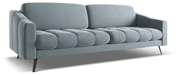 Jasnoniebieska aksamitna sofa 238 cm Nalu – Makamii