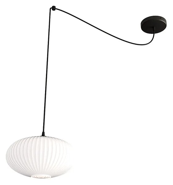 Nowoczesna lampa wisząca pająk z mlecznym kloszem - D169 B5-S43