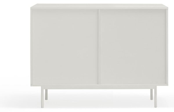 Biało-naturalna niska komoda w dekorze dębu 108x80 cm Sierra – Teulat