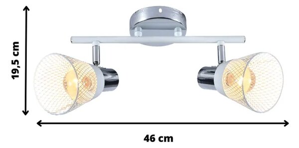 Designerska Dwukloszowa Lampa Sufitowa G8-D90