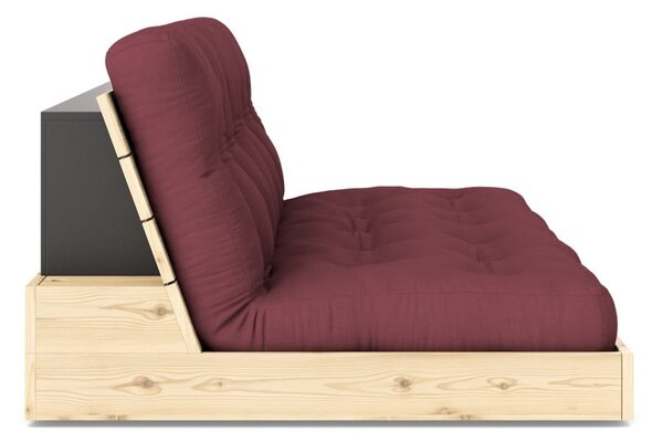 Bordowa rozkładana sofa 196 cm Base – Karup Design