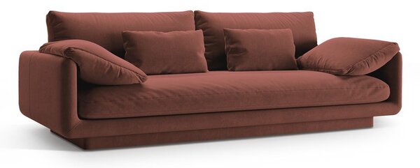 Różowa aksamitna sofa 220 cm Torino – Micadoni