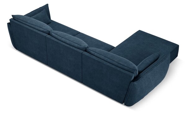 Ciemnoniebieski narożnik (lewostronny) Vanda – Mazzini Sofas