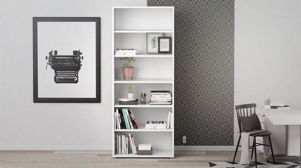 Biały regał modułowy 89x222 cm Prima – Tvilum