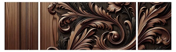 Obraz - Wzór z drewna (170x50 cm)