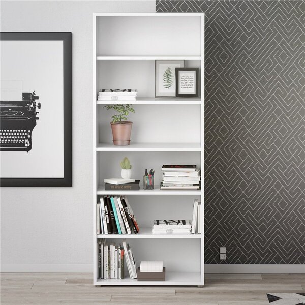 Biały regał modułowy 89x222 cm Prima – Tvilum