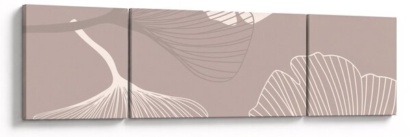 Obraz - Beżowe liście N⁰1 (170x50 cm)