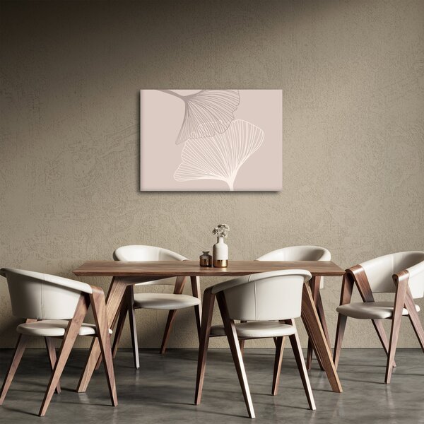 Obraz - Beżowe liście N⁰2 (70x50 cm)