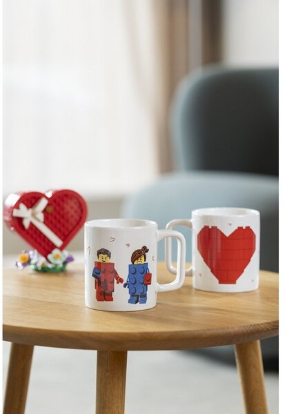 Biały ceramiczny kubek dla dzieci 300 ml Love – LEGO®