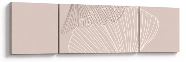 Obraz - Beżowe liście N⁰2 (170x50 cm)