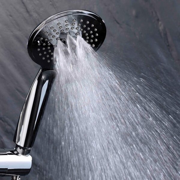Plastikowy zestaw prysznicowy w kolorze matowego srebra ze słuchawką prysznicową 70 cm Hydro – douceur d'intérieur