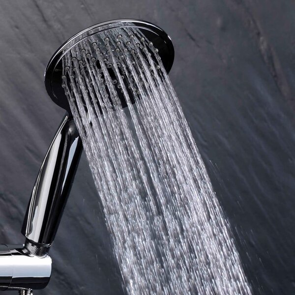 Plastikowy zestaw prysznicowy w kolorze matowego srebra ze słuchawką prysznicową 70 cm Hydro – douceur d'intérieur