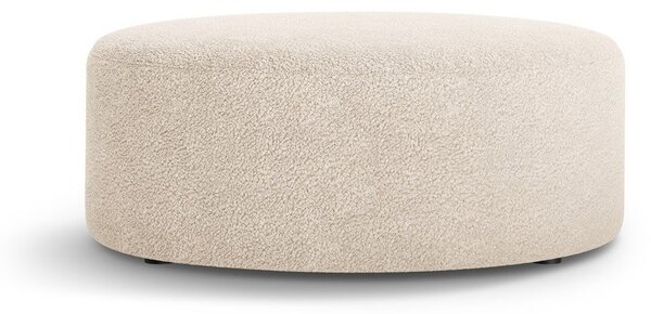 Beżowy puf z materiału bouclé Dia – Micadoni