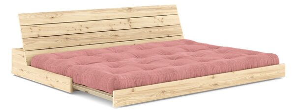 Różowa sztruksowa rozkładana sofa 196 cm Base – Karup Design