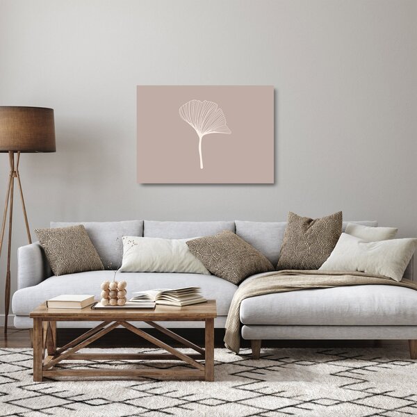 Obraz na szkle - Beżowe liście N⁰5 (70x50 cm)