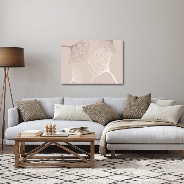 Obraz - Beżowe liście N⁰6 (70x50 cm)