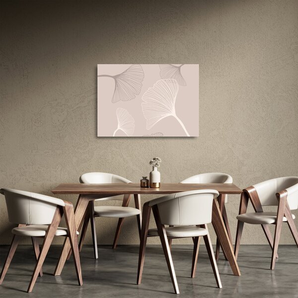 Obraz na szkle - Beżowe liście N⁰6 (70x50 cm)