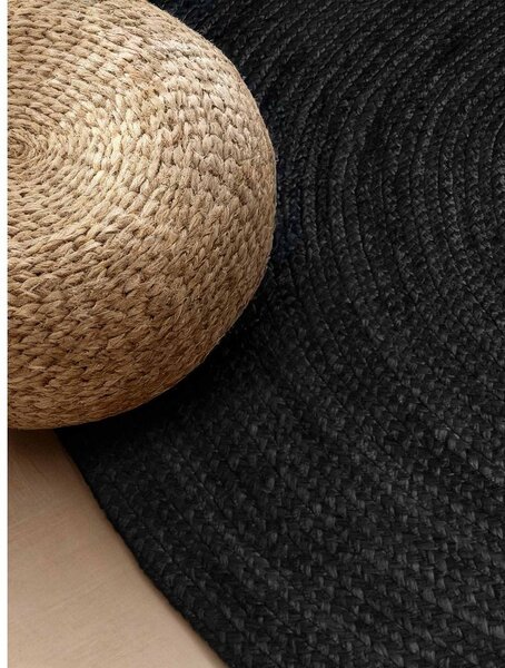Czarny dywan z juty dwustronny/tkany ręcznie 160x230 cm Braided – Hanse Home