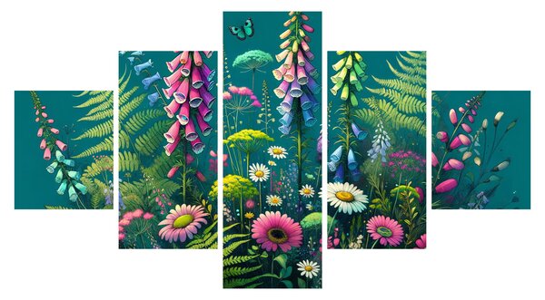 Obraz - Kwiaty łąkowe (125x70 cm)