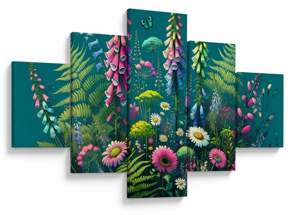 Obraz - Kwiaty łąkowe (125x70 cm)