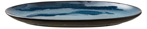 Czarno-niebieski kamionkowy talerz Gastro Dark Blue/Black – Bitz