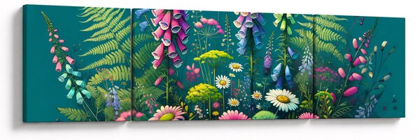 Obraz - Kwiaty łąkowe (170x50 cm)