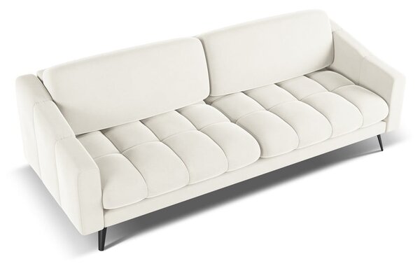Biała aksamitna sofa 238 cm Nalu – Makamii