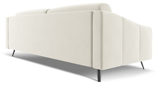 Biała aksamitna sofa 238 cm Nalu – Makamii