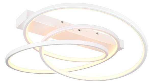 Biała lampa sufitowa LED ze ściemniaczem 49x64 cm Darvin – Trio