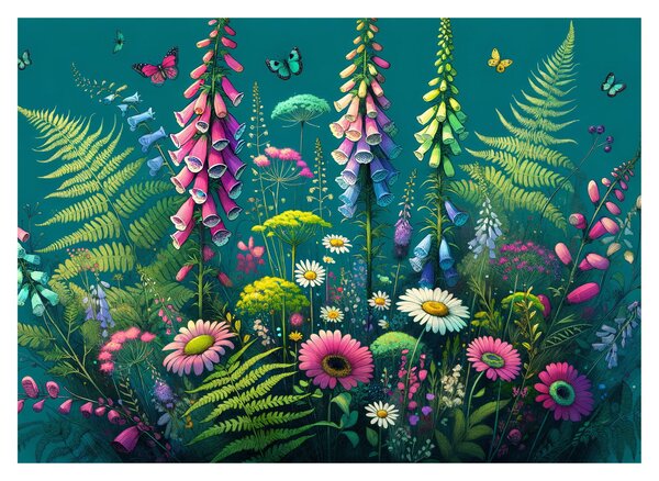 Obraz na szkle - Kwiaty łąkowe (70x50 cm)