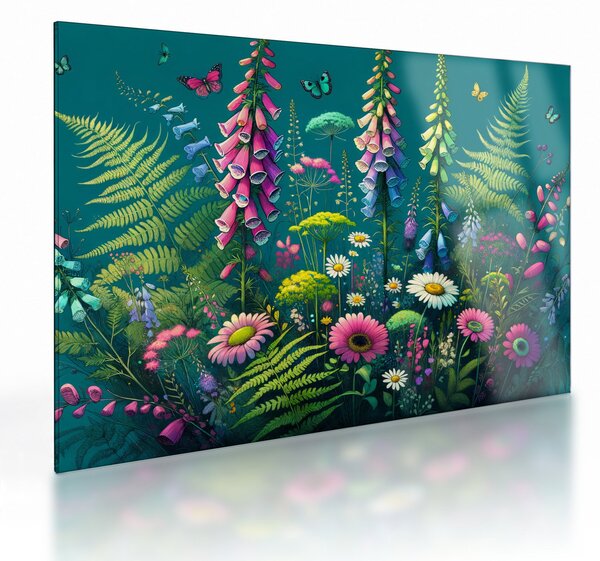 Obraz na szkle - Kwiaty łąkowe (70x50 cm)