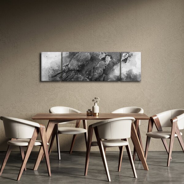 Obraz - Papugi akwarelowe (170x50 cm)