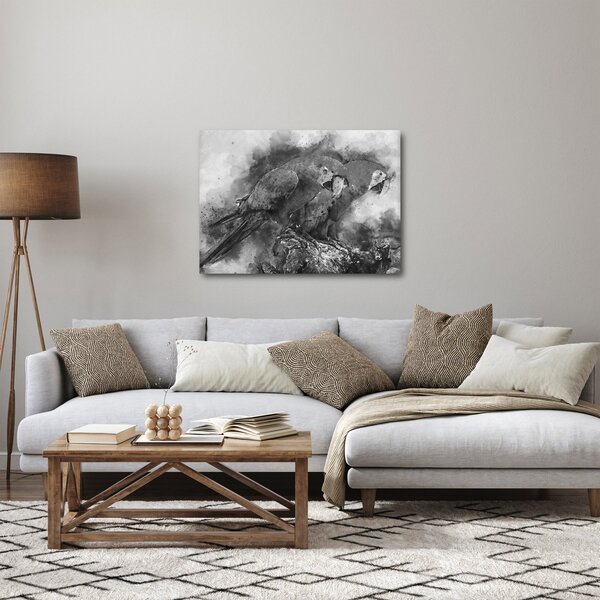 Obraz - Papugi akwarelowe (70x50 cm)