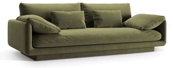 Jasnozielona aksamitna sofa 220 cm Torino – Micadoni