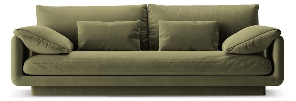 Jasnozielona aksamitna sofa 220 cm Torino – Micadoni