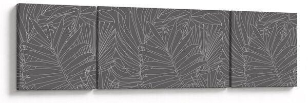 Obraz - Szare liście palmy (170x50 cm)