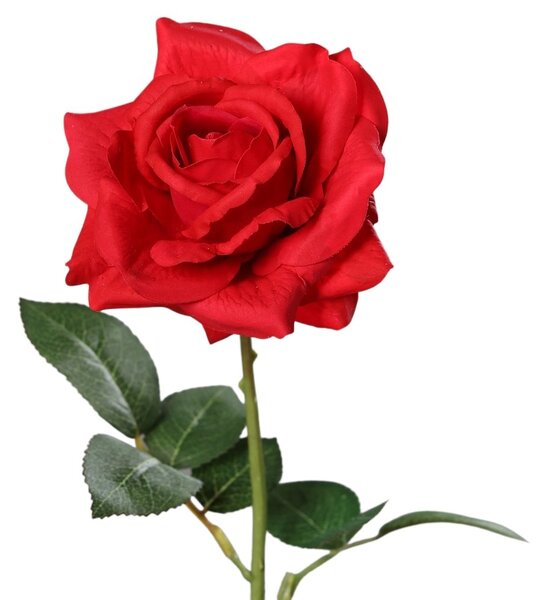 Sztuczna Róża Naturalna w Dotyku 68 cm - czerwony