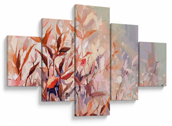 Obraz - Malowanie pastelami jesieni (125x70 cm)