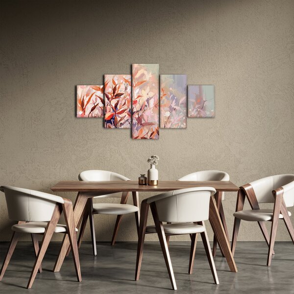 Obraz - Malowanie pastelami jesieni (125x70 cm)