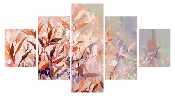 Obraz - Malowanie pastelami jesieni (125x70 cm)