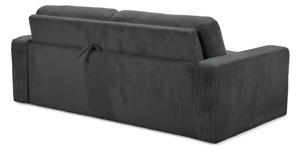 Ciemnoszara sztruksowa rozkładana sofa 195 cm Nona – Makamii