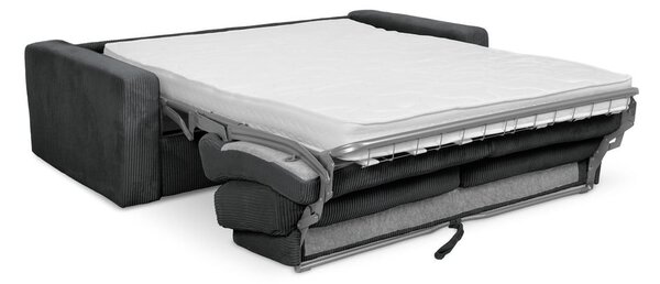 Ciemnoszara sztruksowa rozkładana sofa 195 cm Nona – Makamii