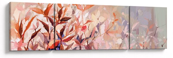 Obraz - Malowanie pastelami jesieni (170x50 cm)
