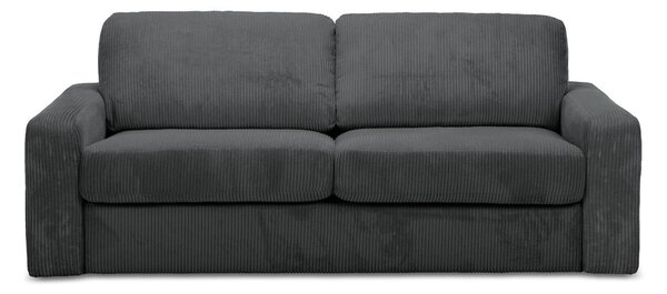 Ciemnoszara sztruksowa rozkładana sofa 195 cm Nona – Makamii