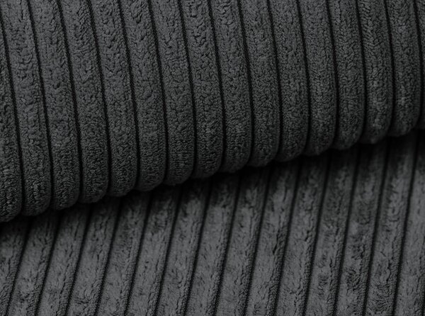 Ciemnoszara sztruksowa rozkładana sofa 195 cm Nona – Makamii