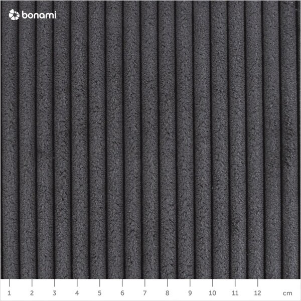 Ciemnoszara sztruksowa rozkładana sofa 195 cm Nona – Makamii